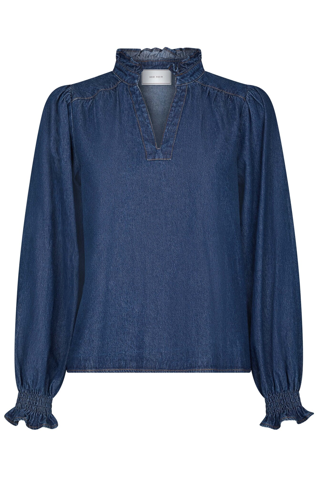 Emmeline denimbluse - mørkeblå